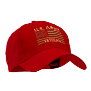 US Army Veteran Embroidered Low Profile Cotton Twill Cap