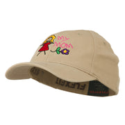 Youth My Mom with Flower Embroidered Flexfit Washed Cap