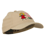 Youth My Mom with Flower Embroidered Flexfit Washed Cap