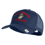 Once  A Marine Always A Marine Embroidered Solid Cotton Twill Mesh Prostyle Cap - Navy OSFM