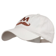 Halloween Mario M Mustache Embroidered Washed Cap