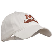 Halloween Mario M Mustache Embroidered Washed Cap