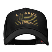 US Army Veteran Embroidered Low Profile Cotton Twill Cap