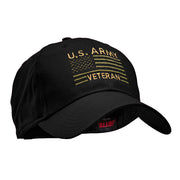 US Army Veteran Embroidered Low Profile Cotton Twill Cap