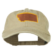 Montana State Map Embroidered Cap