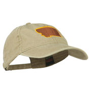 Montana State Map Embroidered Cap