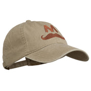 Halloween Mario M Mustache Embroidered Washed Cap