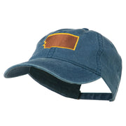 Montana State Map Embroidered Cap