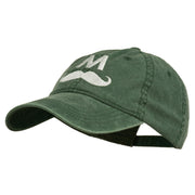 Halloween Mario M Mustache Embroidered Washed Cap