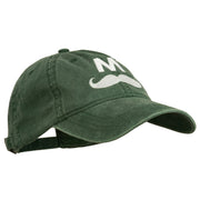 Halloween Mario M Mustache Embroidered Washed Cap