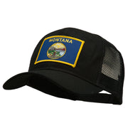 Montana State Flag Patched Mesh Cap