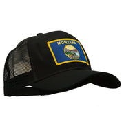 Montana State Flag Patched Mesh Cap