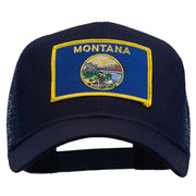 Montana State Flag Patched Mesh Cap