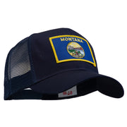 Montana State Flag Patched Mesh Cap