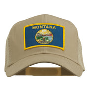 Montana State Flag Patched Mesh Cap