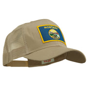 Montana State Flag Patched Mesh Cap