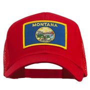 Montana State Flag Patched Mesh Cap