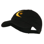 Moon and Star Embroidered Cap