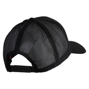 1st Marine Division Veteran Embroidered Solid Cotton Twill Mesh Prostyle Cap - Black OSFM