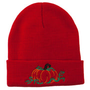 Halloween Pumpkin Embroidered Long Beanie