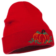 Halloween Pumpkin Embroidered Long Beanie