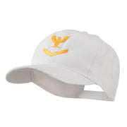 Military Naval Stripe with Eagle Emblem Embroidered Cap