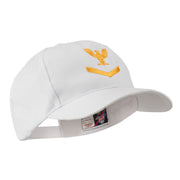 Military Naval Stripe with Eagle Emblem Embroidered Cap