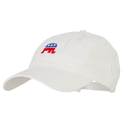 Mini Republican Elephant Embroidered Washed Buckle Cap