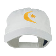 Moon and Star Embroidered Cap