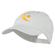 Moon and Star Embroidered Cap