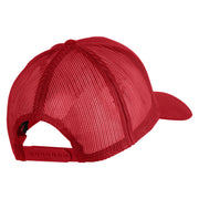 1st Marine Division Veteran Embroidered Solid Cotton Twill Mesh Prostyle Cap - Red OSFM