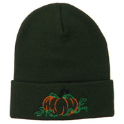 Halloween Pumpkin Embroidered Long Beanie