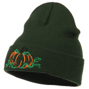 Halloween Pumpkin Embroidered Long Beanie