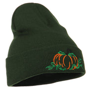 Halloween Pumpkin Embroidered Long Beanie