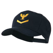 Military Naval Stripe with Eagle Emblem Embroidered Cap