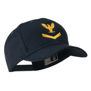 Military Naval Stripe with Eagle Emblem Embroidered Cap