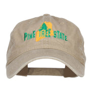 Maine Pine Tree State Embroidered Cap