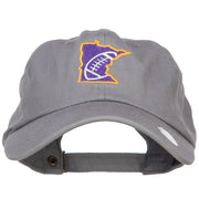 Minnesota Football State Map Embroidered Unstructured Cap