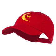 Moon and Star Embroidered Cap