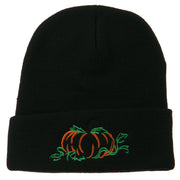 Halloween Pumpkin Embroidered Long Beanie