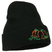 Halloween Pumpkin Embroidered Long Beanie