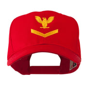 Military Naval Stripe with Eagle Emblem Embroidered Cap