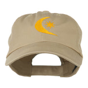 Moon and Star Embroidered Cap