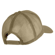 1st Marine Division Veteran Embroidered Solid Cotton Twill Mesh Prostyle Cap - Khaki OSFM