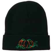 Halloween Pumpkin Embroidered Long Beanie