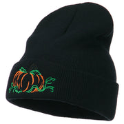 Halloween Pumpkin Embroidered Long Beanie