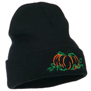 Halloween Pumpkin Embroidered Long Beanie