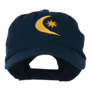 Moon and Star Embroidered Cap