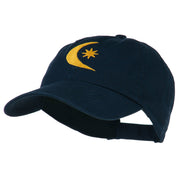 Moon and Star Embroidered Cap