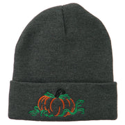 Halloween Pumpkin Embroidered Long Beanie